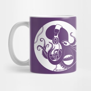 Octopus with Headphones Mug